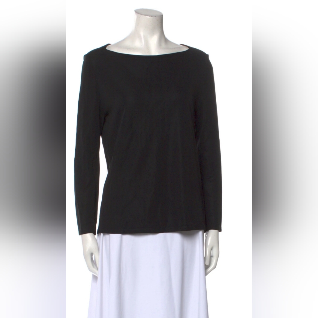 Lafayette 148 New York. Black Long Sleeve Top. Size: Medium.